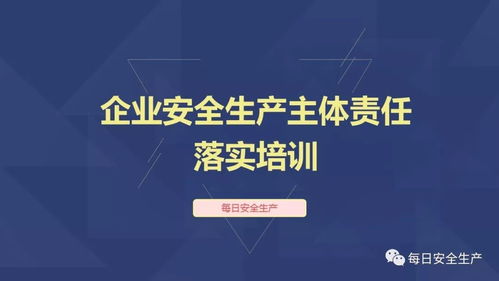 企業(yè)安全管理人員 主要負責人安全培訓